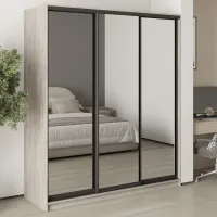 Шафа-купе тридверна Mebel Star Стандарт BG 180х45х210 см Аляска сірий (MBS-8496) Шафа-купе тридверна Mebel Star Стандарт BG 180х45х210 см Аляска сірий (MBS-8496)