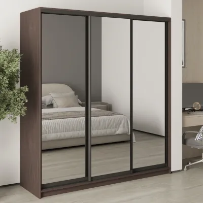 Шкаф-купе трехдверный Mebel Star Стандарт BG 190х45х210 см Дуб ристрето (MBS-8509)