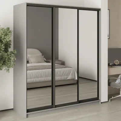 Шафа-купе тридверна Mebel Star Стандарт BG 180х60х210 см Серая мышка (MBS-8526)