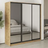 Шафа-купе тридверна Mebel Star Стандарт BG 200х60х210 см Дуб тахо (MBS-8540)
