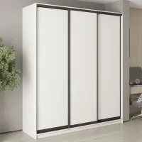 Шафа-купе тридверна Mebel Star Стандарт BG 210х45х240 см Аляска білий (MBS-8547)