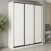 Шафа-купе тридверна Mebel Star Стандарт BG 200х60х240 см Аляска білий (MBS-8552)