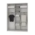 Шафа-купе тридверна Mebel Star Стандарт BG 180х45х240 см Антрацит (MBS-8556)