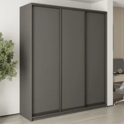 Шафа-купе тридверна Mebel Star Стандарт BG 210х45х240 см Антрацит (MBS-8559)