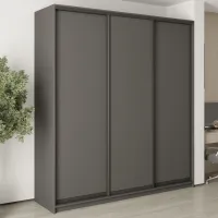 Шкаф-купе трехдверный Mebel Star Стандарт BG 220х60х240 см Антрацит (MBS-8566)