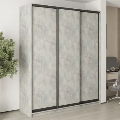 Шкаф-купе трехдверный Mebel Star Стандарт BG 200х45х240 см Бетон (MBS-8594)
