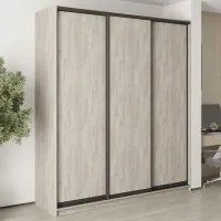 Шкаф-купе трехдверный Mebel Star Стандарт BG 210х60х240 см Аляска серый (MBS-8613) Шкаф-купе трехдверный Mebel Star Стандарт BG 210х60х240 см Аляска серый (MBS-8613)
