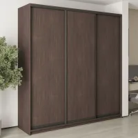 Шафа-купе тридверна Mebel Star Стандарт BG 230х60х240 см Дуб ристрето (MBS-8627)