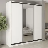 Шкаф-купе трехдверный Mebel Star Стандарт BG 230х45х240 см Аляска белый (MBS-8657) Шкаф-купе трехдверный Mebel Star Стандарт BG 230х45х240 см Аляска белый (MBS-8657)