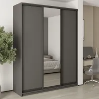 Шкаф-купе трехдверный Mebel Star Стандарт BG 190х45х240 см Антрацит (MBS-8665)