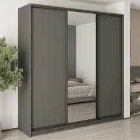 Шкаф-купе трехдверный Mebel Star Стандарт BG 230х45х240 см Антрацит (MBS-8669) Шкаф-купе трехдверный Mebel Star Стандарт BG 230х45х240 см Антрацит (MBS-8669)