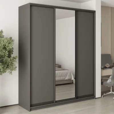 Шафа-купе тридверна Mebel Star Стандарт BG 200х60х240 см Антрацит (MBS-8672)