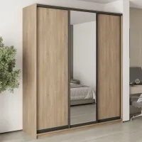 Шкаф-купе трехдверный Mebel Star Стандарт BG 210х45х240 см Дуб сонома (MBS-8679)