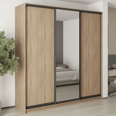 Шафа-купе тридверна Mebel Star Стандарт BG 230х60х240 см Дуб сонома (MBS-8687) Шафа-купе тридверна Mebel Star Стандарт BG 230х60х240 см Дуб сонома (MBS-8687)