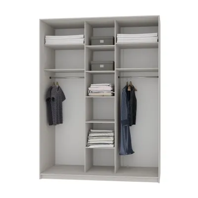 Шафа-купе тридверна Mebel Star Стандарт BG 180х60х240 см Бетон (MBS-8706)