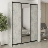 Шкаф-купе трехдверный Mebel Star Стандарт BG 180х60х240 см Бетон (MBS-8706)