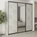 Шафа-купе тридверна Mebel Star Стандарт BG 230х60х240 см Бетон (MBS-8711)