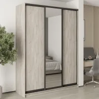 Шкаф-купе трехдверный Mebel Star Стандарт BG 180х60х240 см Аляска серый (MBS-8718) Шкаф-купе трехдверный Mebel Star Стандарт BG 180х60х240 см Аляска серый (MBS-8718)