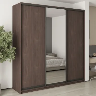 Шафа-купе тридверна Mebel Star Стандарт BG 230х45х240 см Дуб ристрето (MBS-8729)