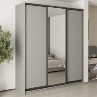 Шкаф-купе трехдверный Mebel Star Стандарт BG 210х45х240 см Серая мышка (MBS-8739)