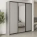 Шафа-купе тридверна Mebel Star Стандарт BG 210х60х240 см Серая мышка (MBS-8745)