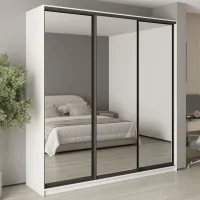 Шафа-купе тридверна Mebel Star Стандарт BG 230х45х240 см Аляска білий (MBS-8765) Шафа-купе тридверна Mebel Star Стандарт BG 230х45х240 см Аляска білий (MBS-8765)