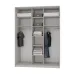 Шафа-купе тридверна Mebel Star Стандарт BG 180х60х240 см Антрацит (MBS-8778)