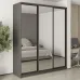 Шафа-купе тридверна Mebel Star Стандарт BG 200х60х240 см Антрацит (MBS-8780)