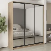 Шафа-купе тридверна Mebel Star Стандарт BG 210х60х240 см Дуб сонома (MBS-8793)