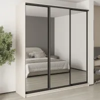 Шафа-купе тридверна Mebel Star Стандарт BG 220х45х240 см Кашемір (MBS-8800)