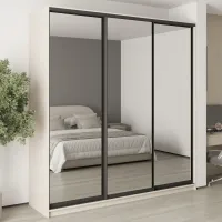 Шафа-купе тридверна Mebel Star Стандарт BG 230х45х240 см Кашемір (MBS-8801)