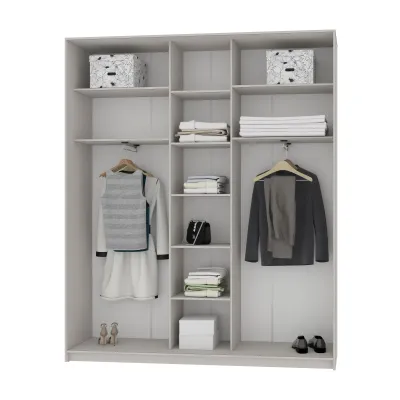 Шафа-купе тридверна Mebel Star Стандарт BG 200х45х240 см Бетон (MBS-8810)