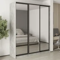 Шкаф-купе трехдверный Mebel Star Стандарт BG 200х45х240 см Бетон (MBS-8810)