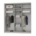 Шафа-купе тридверна Mebel Star Стандарт BG 220х60х240 см Аляска сірий (MBS-8830)