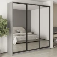 Шафа-купе тридверна Mebel Star Стандарт BG 230х60х240 см Серая мышка (MBS-8855) Шафа-купе тридверна Mebel Star Стандарт BG 230х60х240 см Серая мышка (MBS-8855)