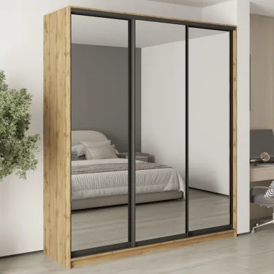 Шафа-купе тридверна Mebel Star Стандарт BG 210х60х240 см Дуб тахо (MBS-8865)
