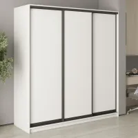 Шафа-купе тридверна Mebel Star Комбо BG 200х60х210 см Аляска білий (MBS-8880) Шафа-купе тридверна Mebel Star Комбо BG 200х60х210 см Аляска білий (MBS-8880)