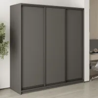 Шафа-купе тридверна Mebel Star Комбо BG 200х45х210 см Антрацит (MBS-8890)