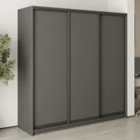 Шафа-купе тридверна Mebel Star Комбо BG 210х45х210 см Антрацит (MBS-8891)