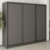 Шафа-купе тридверна Mebel Star Комбо BG 240х45х210 см Антрацит (MBS-8894)