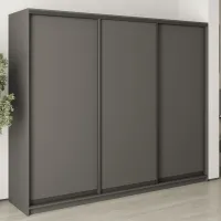 Шафа-купе тридверна Mebel Star Комбо BG 250х45х210 см Антрацит (MBS-8895)