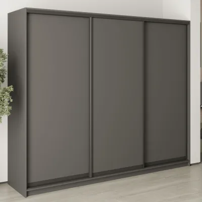 Шафа-купе тридверна Mebel Star Комбо BG 250х45х210 см Антрацит (MBS-8895)