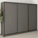 Шафа-купе тридверна Mebel Star Комбо BG 270х45х210 см Антрацит (MBS-8897)