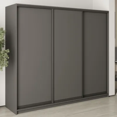 Шафа-купе тридверна Mebel Star Комбо BG 240х60х210 см Антрацит (MBS-8904)