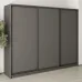 Шафа-купе тридверна Mebel Star Комбо BG 260х60х210 см Антрацит (MBS-8906)