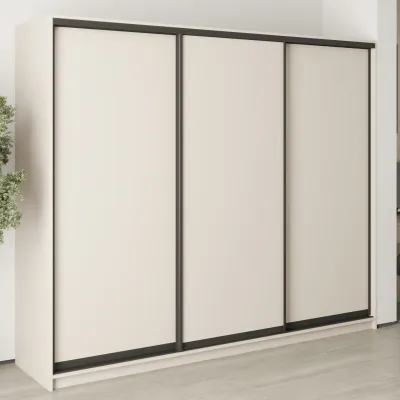 Шафа-купе тридверна Mebel Star Комбо BG 250х60х210 см Кашемір (MBS-8945)