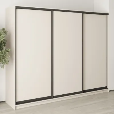 Шафа-купе тридверна Mebel Star Комбо BG 260х60х210 см Кашемір (MBS-8946)