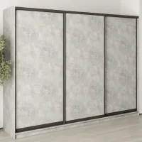Шкаф-купе трехдверный Mebel Star Комбо BG 270х45х210 см Бетон (MBS-8957)
