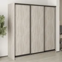 Шафа-купе тридверна Mebel Star Комбо BG 210х45х210 см Аляска сірий (MBS-8971) Шафа-купе тридверна Mebel Star Комбо BG 210х45х210 см Аляска сірий (MBS-8971)