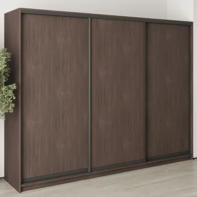 Шафа-купе тридверна Mebel Star Комбо BG 270х60х210 см Дуб ристрето (MBS-9007)
